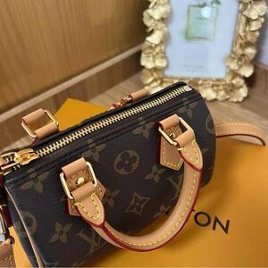 Louis Vuitton Brown and Tan Mini Bag